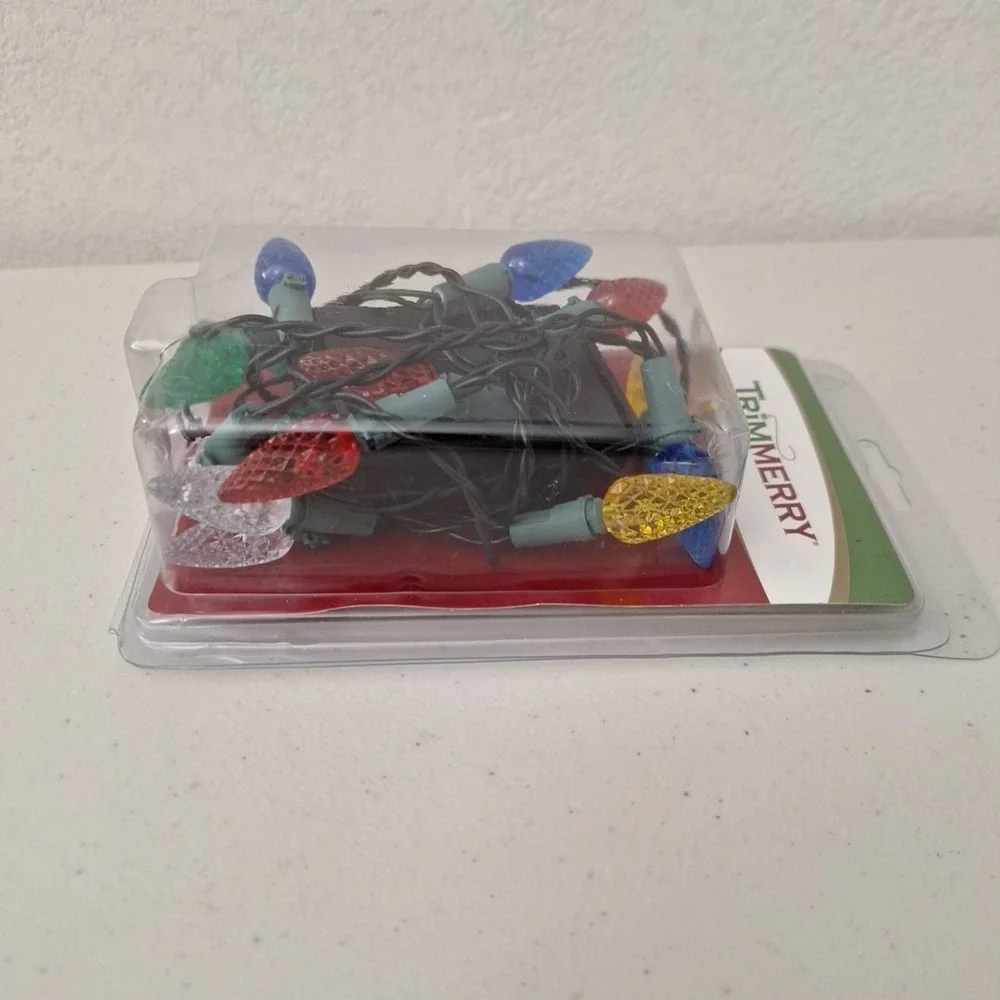 Vintage Trimmery Christmas Multicolor Indoor Miniature Light Set 5 Feet‎ NEW